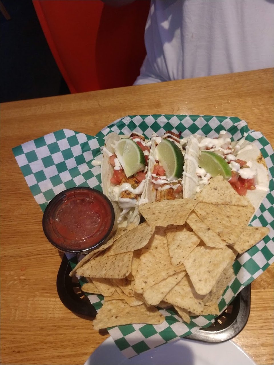 Mahi Mahi Tacos and Chips
